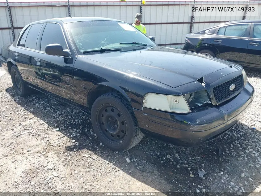 2007 Ford Crown Victoria Police/Police Interceptor VIN: 2FAHP71W67X149783 Lot: 45521062
