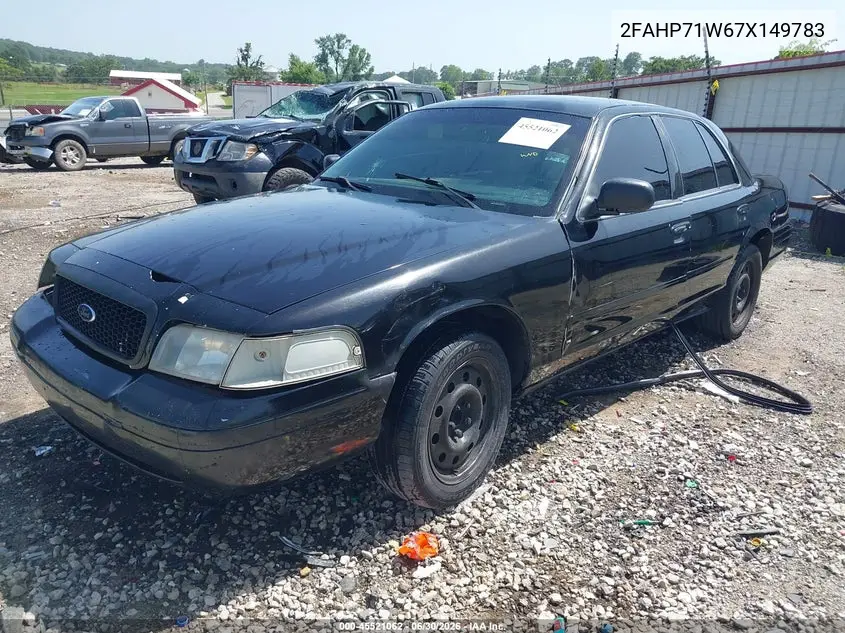 2007 Ford Crown Victoria Police/Police Interceptor VIN: 2FAHP71W67X149783 Lot: 45521062