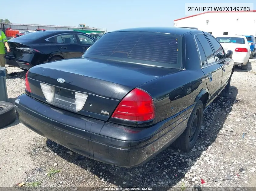 2007 Ford Crown Victoria Police/Police Interceptor VIN: 2FAHP71W67X149783 Lot: 45521062