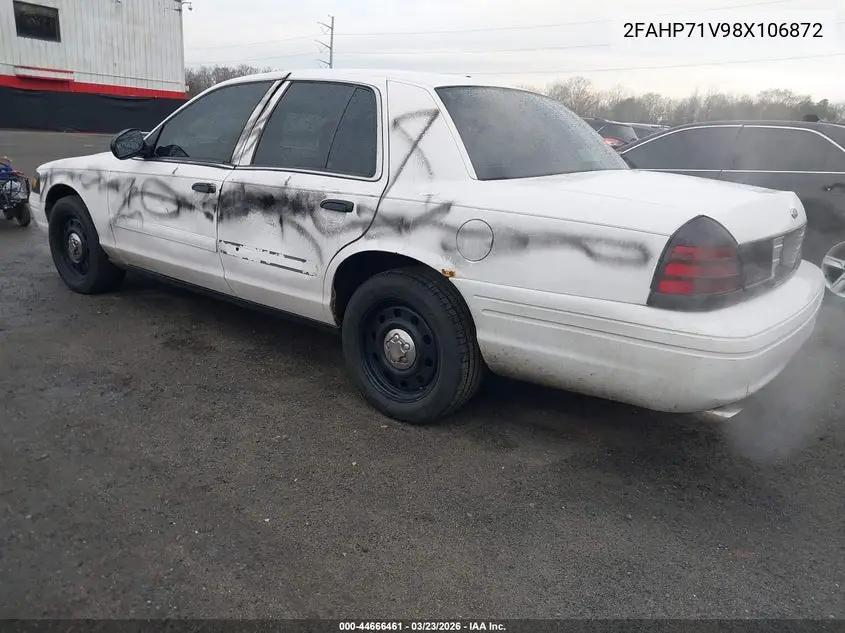 2008 Ford Crown Victoria Police/Police Interceptor VIN: 2FAHP71V98X106872 Lot: 44666461