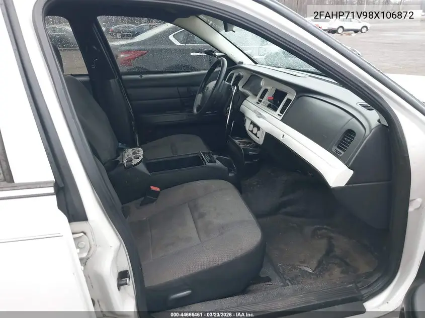 2008 Ford Crown Victoria Police/Police Interceptor VIN: 2FAHP71V98X106872 Lot: 44666461