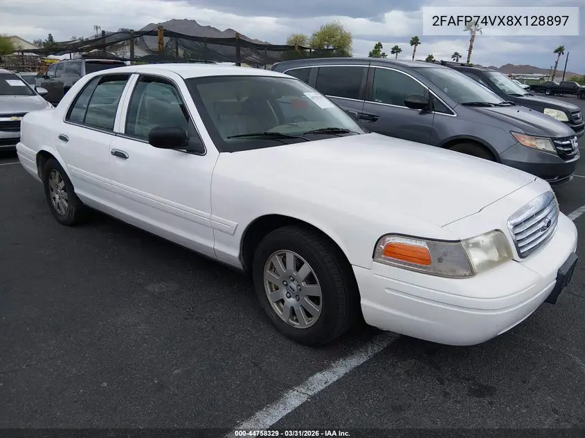 2008 Ford Crown Victoria Lx VIN: 2FAFP74VX8X128897 Lot: 44758329