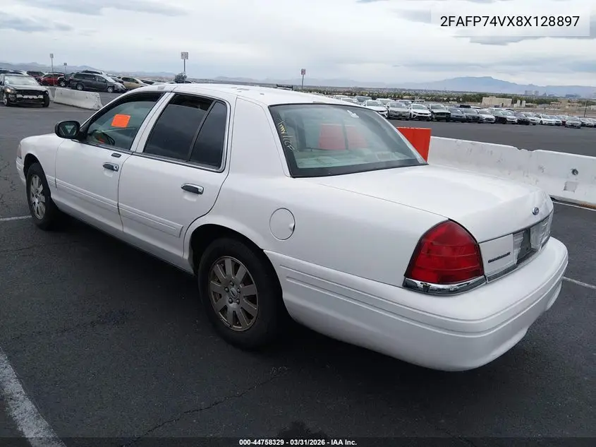 2008 Ford Crown Victoria Lx VIN: 2FAFP74VX8X128897 Lot: 44758329