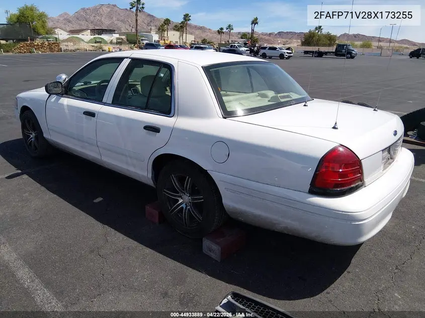 2008 Ford Crown Victoria Police/Police Interceptor VIN: 2FAFP71V28X173255 Lot: 44933889