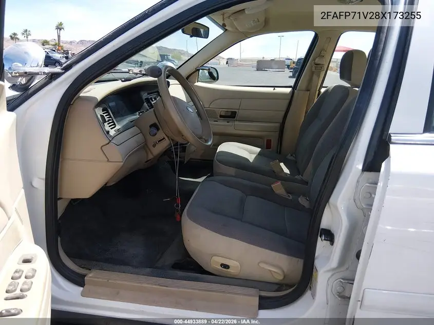 2008 Ford Crown Victoria Police/Police Interceptor VIN: 2FAFP71V28X173255 Lot: 44933889