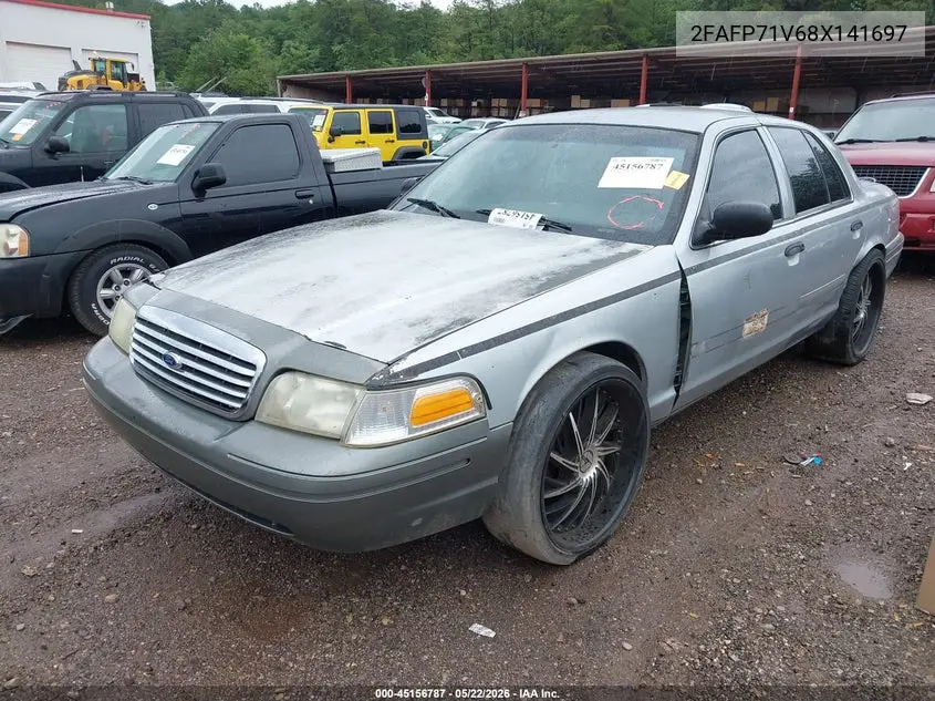 2008 Ford Crown Victoria Police/Police Interceptor VIN: 2FAFP71V68X141697 Lot: 45156787