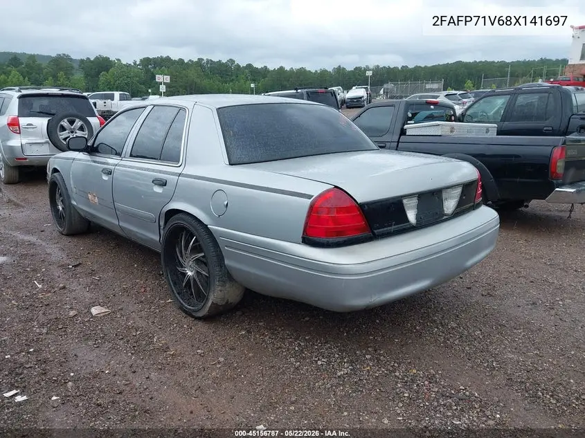 2008 Ford Crown Victoria Police/Police Interceptor VIN: 2FAFP71V68X141697 Lot: 45156787