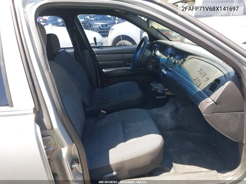 2008 Ford Crown Victoria Police/Police Interceptor VIN: 2FAFP71V68X141697 Lot: 45156787