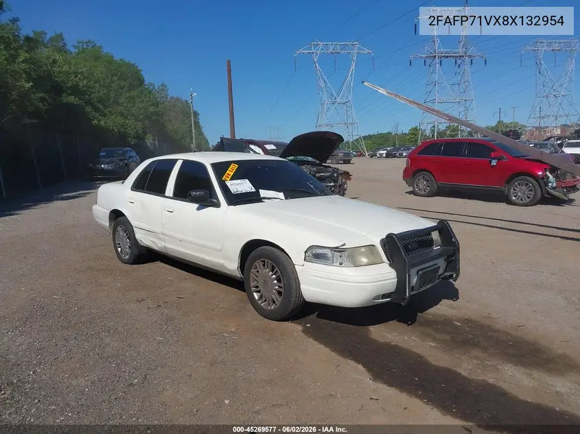 2008 Ford Crown Victoria Police/Police Interceptor VIN: 2FAFP71VX8X132954 Lot: 45269577