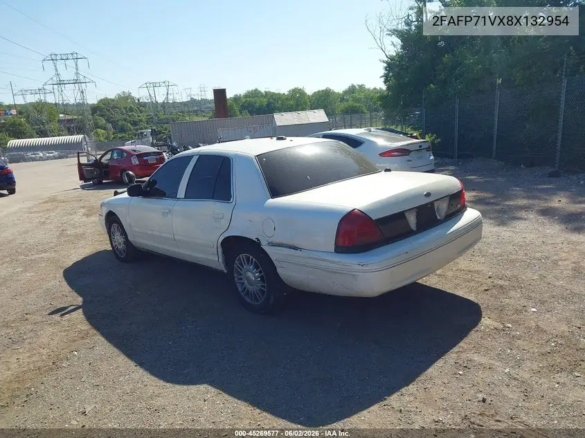 2008 Ford Crown Victoria Police/Police Interceptor VIN: 2FAFP71VX8X132954 Lot: 45269577