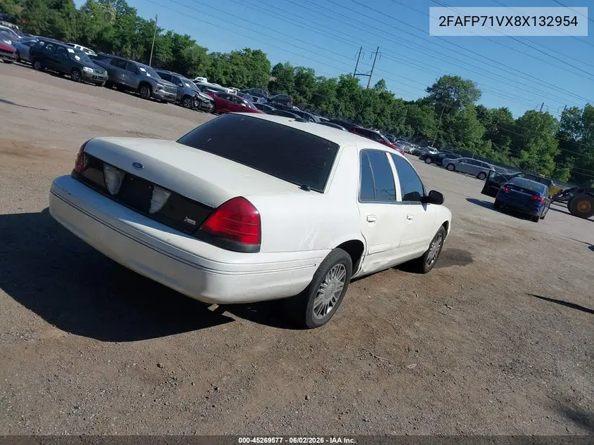 2008 Ford Crown Victoria Police/Police Interceptor VIN: 2FAFP71VX8X132954 Lot: 45269577
