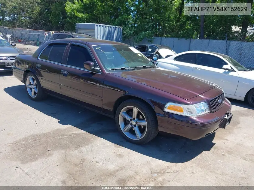 2008 Ford Crown Victoria Police/Police Interceptor VIN: 2FAHP71V58X162629 Lot: 45298344