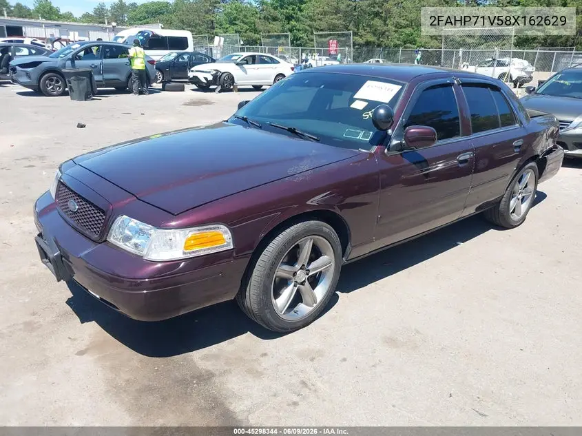 2008 Ford Crown Victoria Police/Police Interceptor VIN: 2FAHP71V58X162629 Lot: 45298344