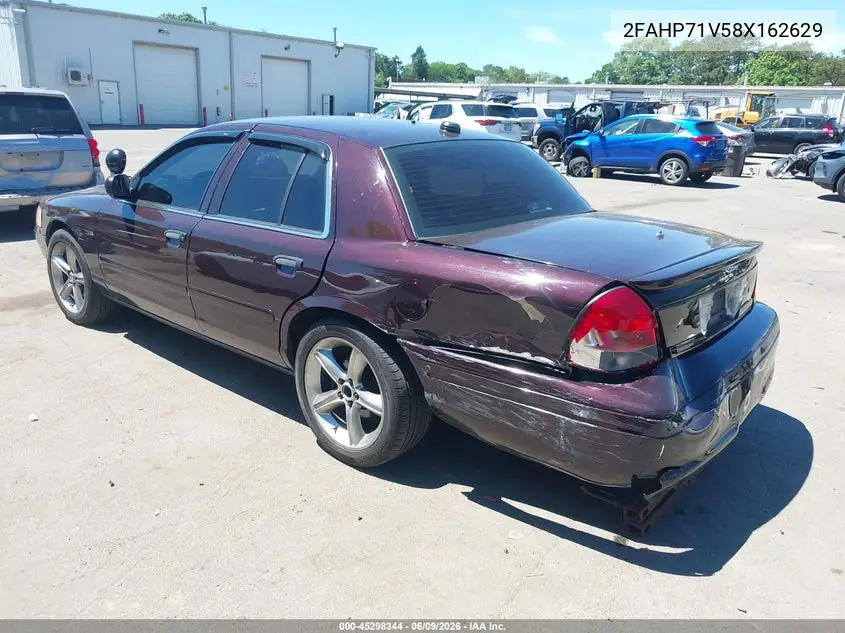 2008 Ford Crown Victoria Police/Police Interceptor VIN: 2FAHP71V58X162629 Lot: 45298344