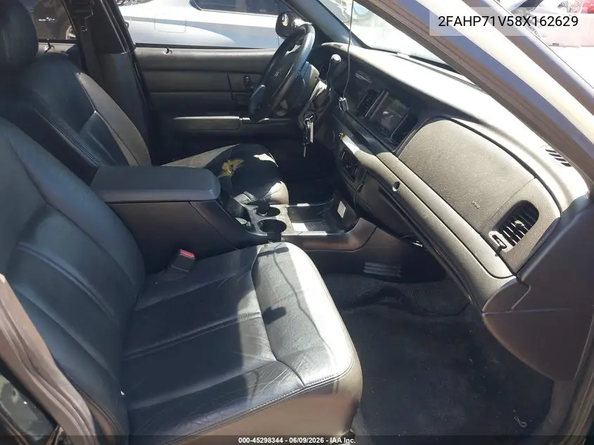 2008 Ford Crown Victoria Police/Police Interceptor VIN: 2FAHP71V58X162629 Lot: 45298344