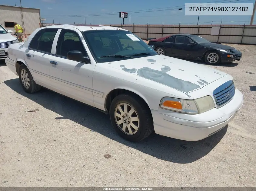 2008 Ford Crown Victoria Lx VIN: 2FAFP74V98X127482 Lot: 45336870