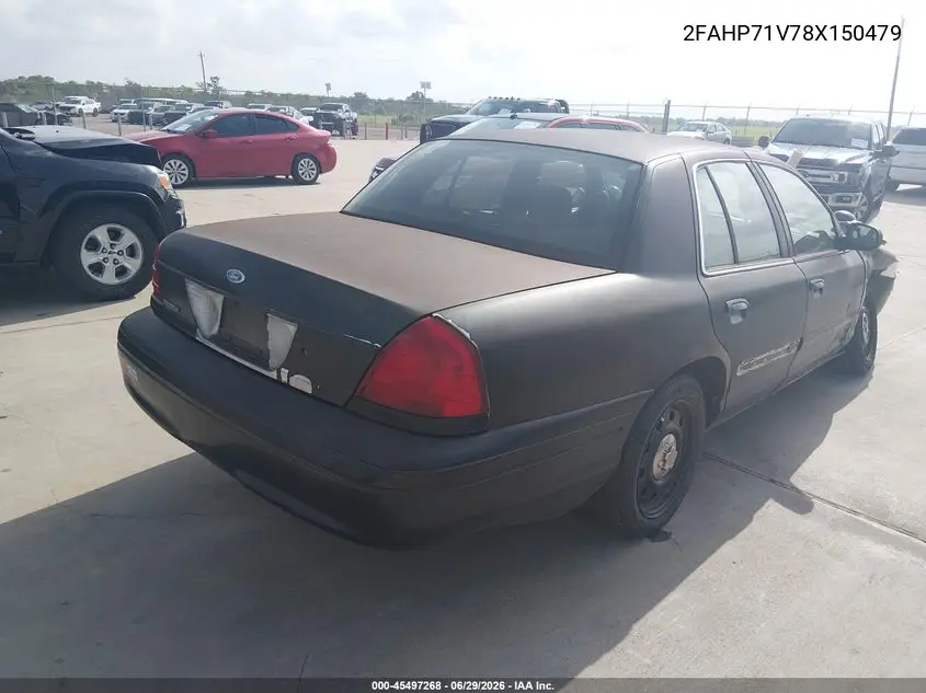 2008 Ford Crown Victoria Police/Police Interceptor VIN: 2FAHP71V78X150479 Lot: 45497268