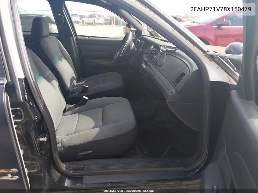 2008 Ford Crown Victoria Police/Police Interceptor VIN: 2FAHP71V78X150479 Lot: 45497268