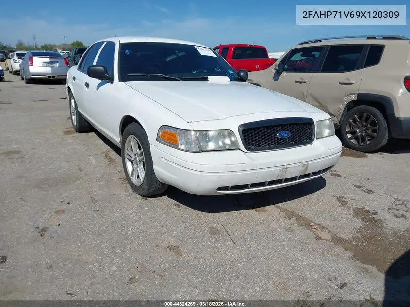 2009 Ford Crown Victoria Police/Police Interceptor VIN: 2FAHP71V69X120309 Lot: 44624269