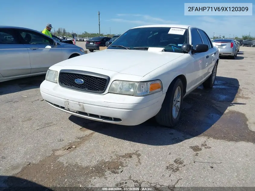 2009 Ford Crown Victoria Police/Police Interceptor VIN: 2FAHP71V69X120309 Lot: 44624269