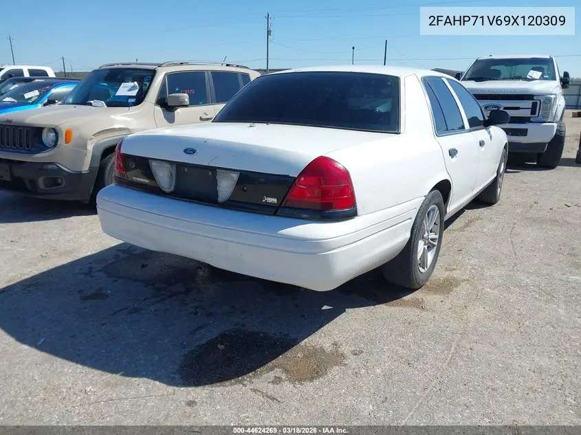 2009 Ford Crown Victoria Police/Police Interceptor VIN: 2FAHP71V69X120309 Lot: 44624269