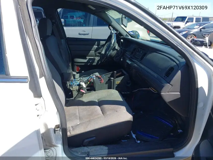 2009 Ford Crown Victoria Police/Police Interceptor VIN: 2FAHP71V69X120309 Lot: 44624269