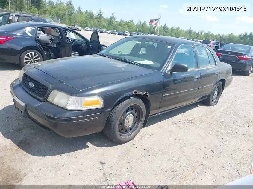 2009 Ford Crown Victoria Police Interceptor VIN: 2FAHP71V49X104545 Lot: 45147593