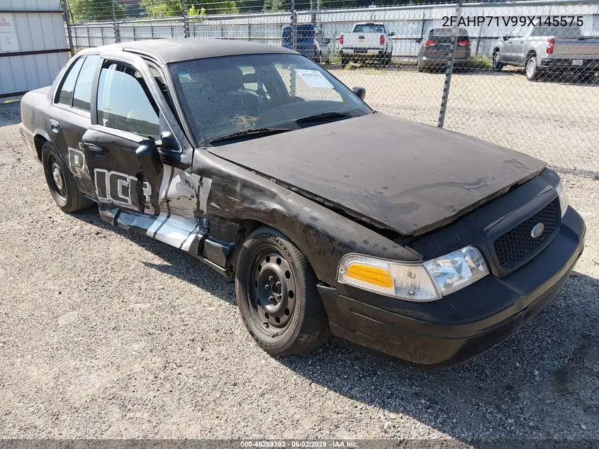 2009 Ford Crown Victoria Police/Police Interceptor VIN: 2FAHP71V99X145575 Lot: 45259393