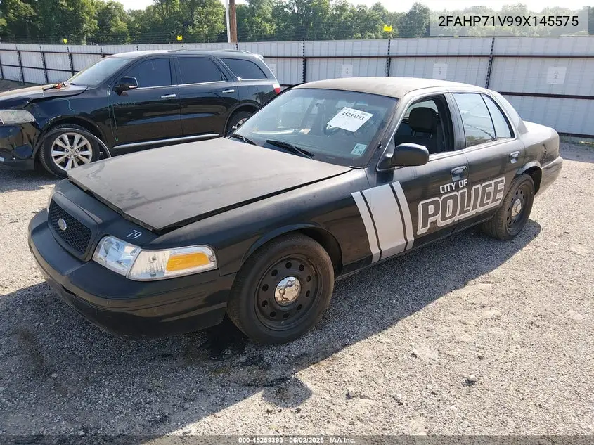 2009 Ford Crown Victoria Police/Police Interceptor VIN: 2FAHP71V99X145575 Lot: 45259393