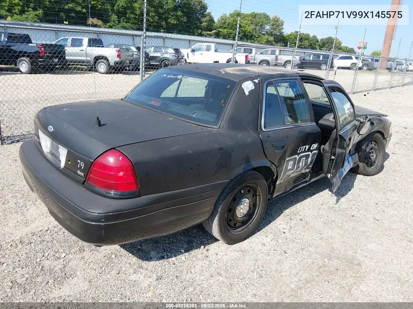 2009 Ford Crown Victoria Police/Police Interceptor VIN: 2FAHP71V99X145575 Lot: 45259393