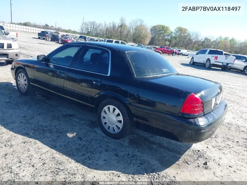 2010 Ford Crown Victoria Police/Police Interceptor VIN: 2FABP7BV0AX118497 Lot: 44606277