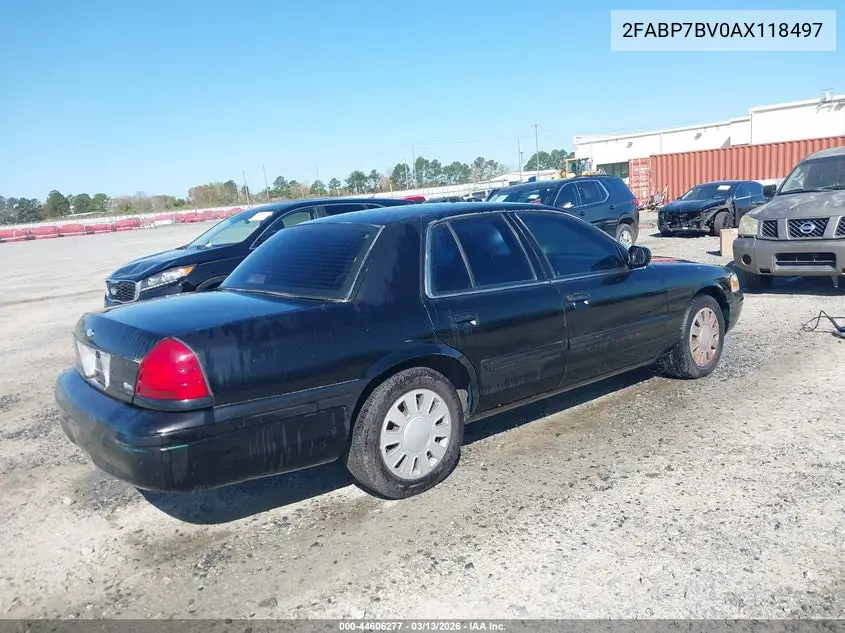 2010 Ford Crown Victoria Police/Police Interceptor VIN: 2FABP7BV0AX118497 Lot: 44606277