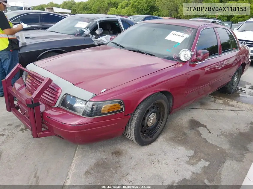 2010 Ford Crown Victoria Police/Police Interceptor VIN: 2FABP7BV0AX118158 Lot: 44814648