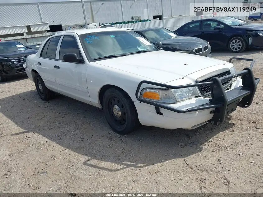 2010 Ford Crown Victoria Police/Police Interceptor VIN: 2FABP7BV8AX119249 Lot: 44865891
