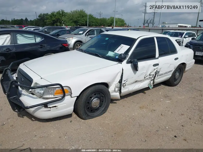 2010 Ford Crown Victoria Police/Police Interceptor VIN: 2FABP7BV8AX119249 Lot: 44865891
