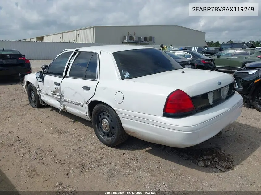 2010 Ford Crown Victoria Police/Police Interceptor VIN: 2FABP7BV8AX119249 Lot: 44865891