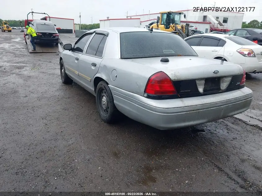 2010 Ford Crown Victoria Police/Police Interceptor VIN: 2FABP7BV2AX122177 Lot: 45153108