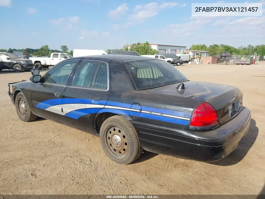 2010 Ford Crown Victoria Police/Police Interceptor VIN: 2FABP7BV3AX121457 Lot: 45300858