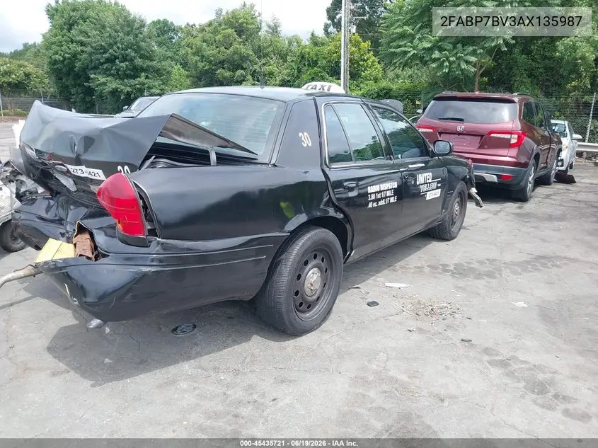 2010 Ford Crown Victoria Police/Police Interceptor VIN: 2FABP7BV3AX135987 Lot: 45435721