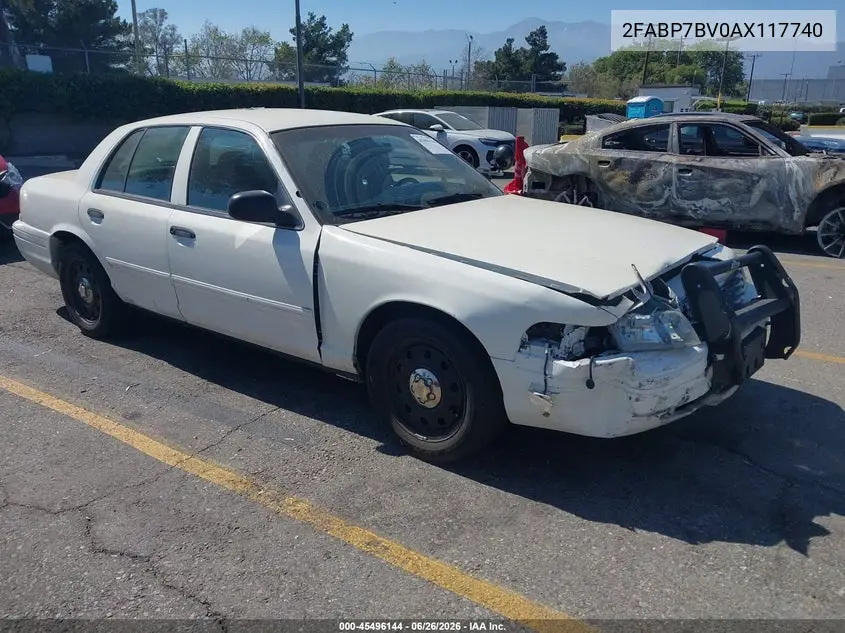 2010 Ford Crown Victoria Police/Police Interceptor VIN: 2FABP7BV0AX117740 Lot: 45496144