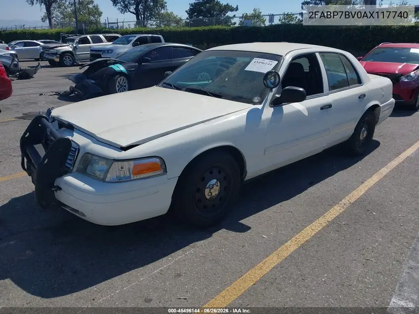 2010 Ford Crown Victoria Police/Police Interceptor VIN: 2FABP7BV0AX117740 Lot: 45496144
