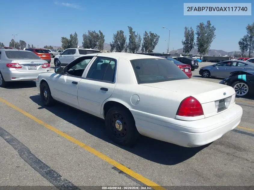 2010 Ford Crown Victoria Police/Police Interceptor VIN: 2FABP7BV0AX117740 Lot: 45496144