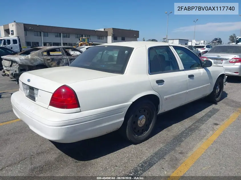 2010 Ford Crown Victoria Police/Police Interceptor VIN: 2FABP7BV0AX117740 Lot: 45496144