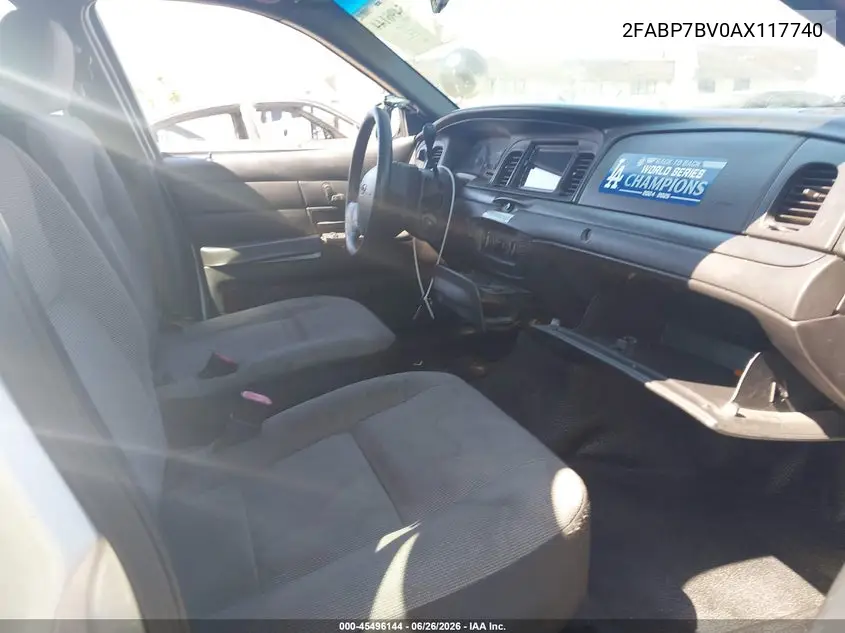 2010 Ford Crown Victoria Police/Police Interceptor VIN: 2FABP7BV0AX117740 Lot: 45496144