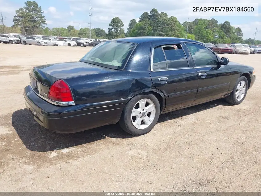 2011 Ford Crown Victoria Lx VIN: 2FABP7EV7BX184560 Lot: 44722907