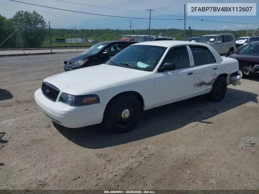 2011 Ford Crown Victoria Police VIN: 2FABP7BV4BX112607 Lot: 45009861