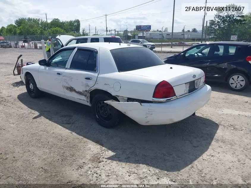 2011 Ford Crown Victoria Police VIN: 2FABP7BV4BX112607 Lot: 45009861