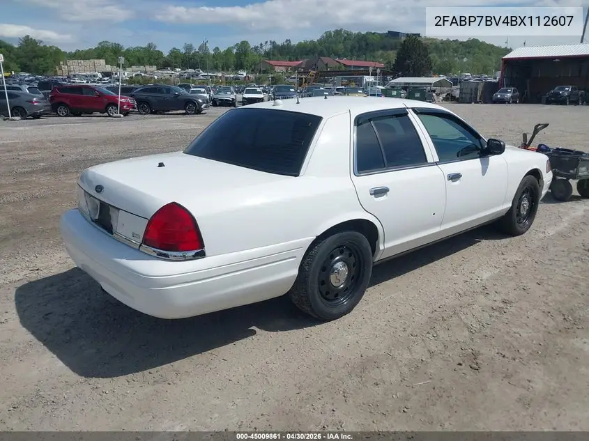 2011 Ford Crown Victoria Police VIN: 2FABP7BV4BX112607 Lot: 45009861