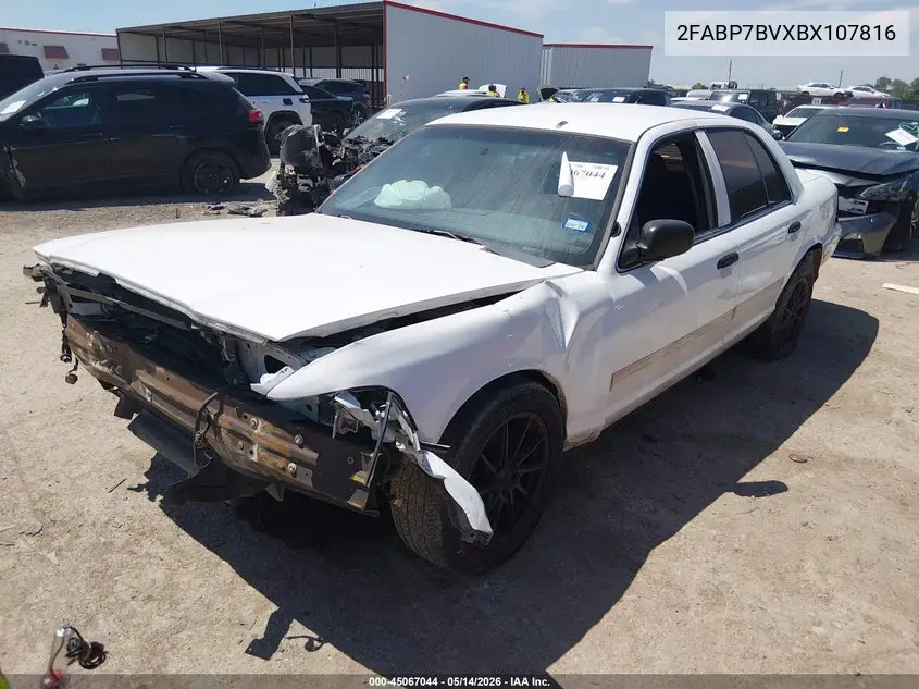 2011 Ford Crown Victoria Police Interceptor VIN: 2FABP7BVXBX107816 Lot: 45067044