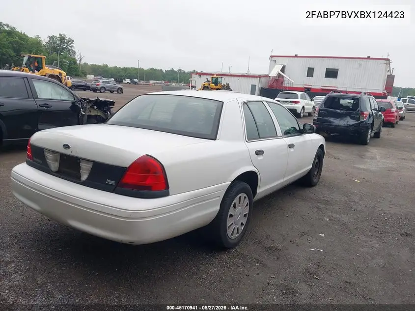 2011 Ford Crown Victoria Police Interceptor VIN: 2FABP7BVXBX124423 Lot: 45170941